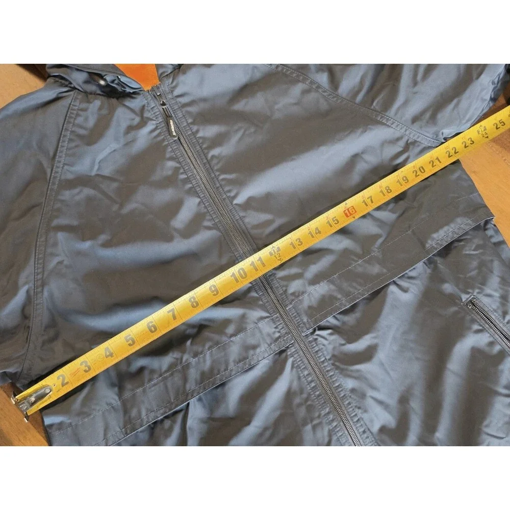 Sporti Youth Large Fleece Lined Swim Parka Navy Blue Hooded Water Resistant Long